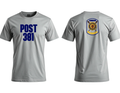 Post 381 design on Gray Drifit T-Shirt