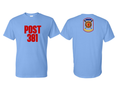 Post 381 design on Baby Blue 50/50 Cotton/Poly T-Shirt