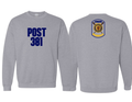 Post 381 design on Sports Gray 50/50 Cotton/Poly Crewneck