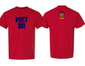 Post 381 design on Red 50/50 Cotton/Poly T-Shirt